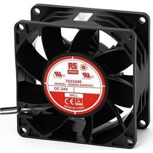 RS PRO DC axiale ventilator 80mm 168m³/h 24Vdc (80 mm, 1 x), PC ventilator
