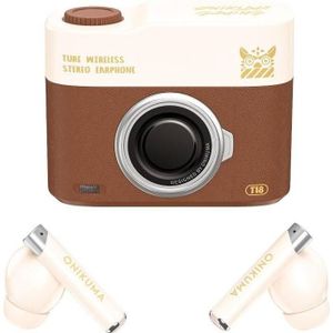 Onikuma T18 Bluetooth In-Ear Koptelefoon - Bruin - Draadloos - 18 Uur