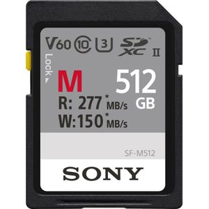 Sony PRO SDXC UHS-II 512GB / 277MB/s (SDXC, 512 GB, U3, UHS-II), Geheugenkaart