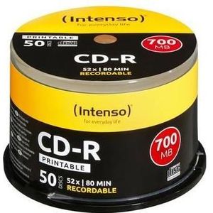 Intenso 1801125 lege CD CD-R 50 stuks, Optische gegevensdrager