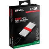 Emtec - X205 - Externe SSD - Zilver - 256GB - USB-C 3.2 Gen2