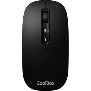 Wireless muis CoolBox Ratón W02-IA Zwart 1600 dpi