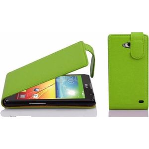 Cadorabo Flip met structuurhoes (LG L70), Smartphonehoes, Groen