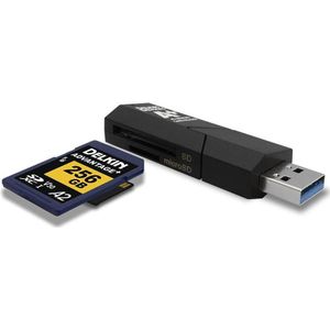 Delkin - E-reader Cardreader - SD & MicroSD A2 - USB 3.1