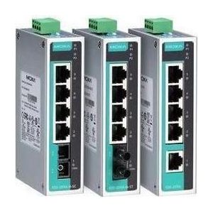 Moxa EDS-205A-S-SC-T - Unmanaged Ethernet-switch met 4 10100BaseT(X)-aansluitingen, Netwerkschakelaar