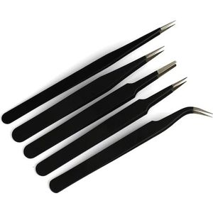 Swaytronic Pincet Anti Statisch, Soldeer accessoires, Zwart