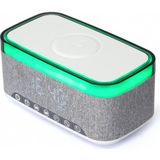 Gembird - Digitale Klok Radio - Draadloze Oplader - RGB Verlichting - Grijs