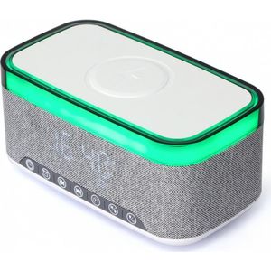 Gembird - Digitale Klok Radio - Draadloze Oplader - RGB Verlichting - Grijs