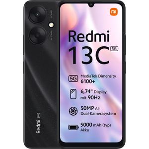 Xiaomi REDMI 13C 5G 128GB STERZWART (128 GB, Sterrenzwart, 6.73"", 50 Mpx), Smartphone, Zwart