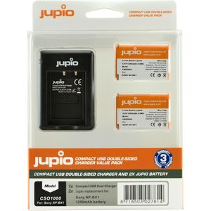 Jupio Kit: Battery NP-BX1 (2x) + USB Double-Sided Charger