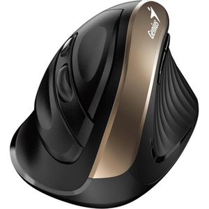 Genius - Ergo 8250S - Draadloze Muis - Zwart - Goud - Ergonomisch