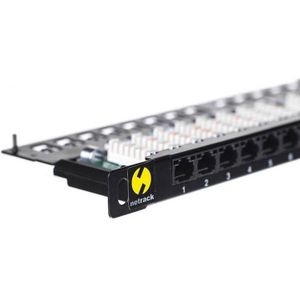 Netrack - 19" Patchpaneel - 24-poort - Zwart - U/UTP