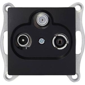 Gunsan Visage Multimedia Sat TV Radio antenneaansluiting zwart, Knoppen + Schakelaars, Zwart