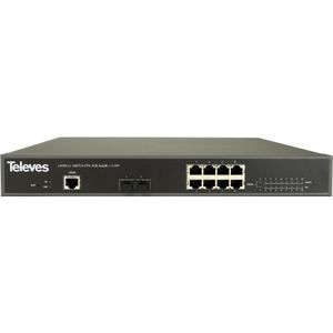 Televes SWIP 150-8 Ethernetschakelaar (8 ports), Netwerkschakelaar, Zwart