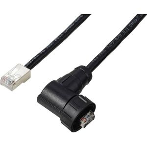 Tru Components - TC-E13T-MR5-MCD/NCA-0.5PV-S - RJ45 Kabel - Zwart - IP67 - 0,5 meter