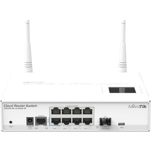 MikroTik Router CRS109-8G-1S-2HND-IN (9 ports), Netwerkschakelaar, Wit
