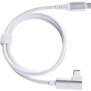 Bachmann Ochno USB-C kabel schuin 0,7 m zilver (0.70 m, USB 3.2 Gen 2), USB-kabel