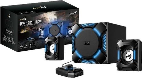 Genius reproductie SW-G2.1 1200, PC-luidspreker, Zwart, Blauw