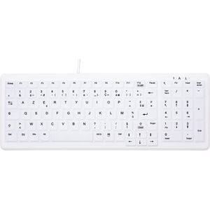 CHERRY AK-C7000 Toetsenbord USB AZERTY Frans Wit (FR, Bedraad), Toetsenbord, Wit