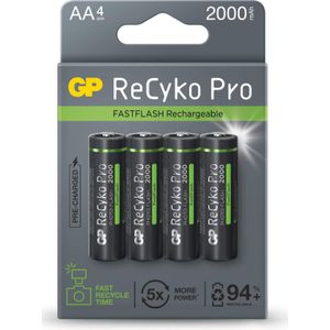 GP Batteries 1x4 ReCyko Pro NiMH FOTO Batterij AA/Mignon 2000mAh, NIEUW (1 Pcs., AA, 2000 mAh), Batterijen