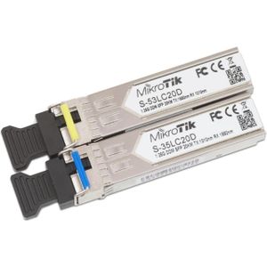 MikroTik - S-3553LC20D - WDM SFP Kit - 1.25G SFP Transceiver - 20km - LC Simplex - Singlemode
