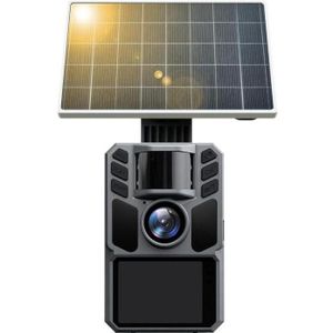 KJK FKPCAM Photo Camera with Solar Panel (FK-HC40). (3840 x 2160 Pixels), Netwerkcamera, Zwart
