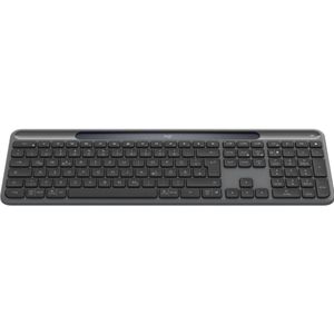 Logitech 920-013773, RF Wireless + Bluetooth, QWERTZ, Graphit (DE, Draadloze), Toetsenbord, Grijs