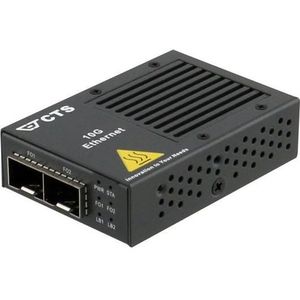 CTS Compacte Media Converter 10G Base-R SFP+ naar SFP+, Ethernet, Zendontvangers, Zwart