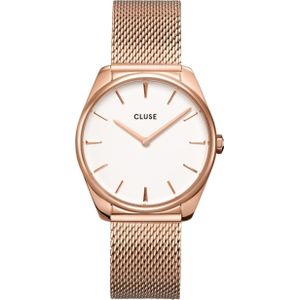 Cluse, Horloge, Féroce Mesh Rosé, Goud, Rood, (Analoog horloge, 36 mm)