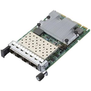 HPE Broadcom BCM57504 Ethernet 10/25Gb 4-haven SFP28 OCP3 Adapter voor (Mini PCI Express), Netwerkkaarten, Zwart, Zilver