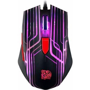 Thermaltake Talon Multi Kleur (Bedraad), Muis, Zwart