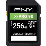 PNY X-Pro 90 (256 GB, SDXC, U3, UHS-II), Geheugenkaart, Zwart