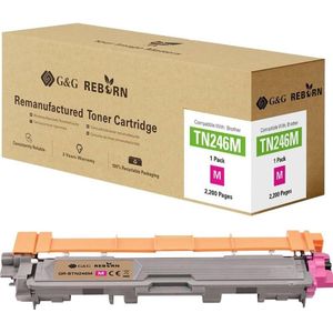 G&G, Toner, Toner vervangt Brother TN-246M Compatible Magenta 2200 pagina's Reborn remanuf (M)
