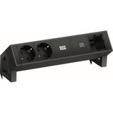 Bachmann - DESK 2 - Stekkerdoos - Zwart - Metaal - USB-C 30W
