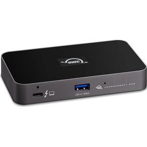 OWC Thunderbolt 4 Hub (Thunderbolt), Docking station + USB-hub, Grijs, Zilver