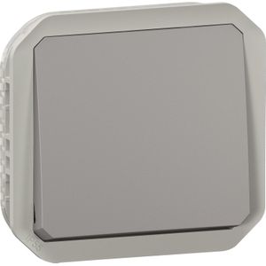 Legrand PLEXO Nieuw inzetmoduul, drukknop, 10 A, indrukklemmen (SL), IP55 grijs, 069540L, Knoppen + Schakelaars, Grijs