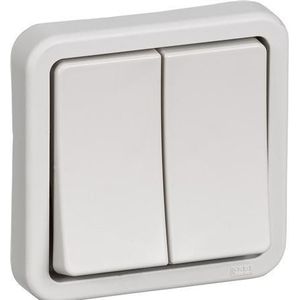 LK Opus 74 afbryder krone16A 250VAClysegrå, Knoppen + Schakelaars, Grijs