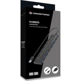 Conceptronic HUBBIES19BP interface hub USB 3.2 Gen 1 (3.1 Gen 1) Type-A 5000 Mbit/s Zwart