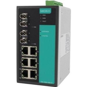 Moxa EDS-508A-MM-ST - Beheerde Ethernet-switch met 6 10100BaseT(X)-poorten, 2 100BaseFX multi-mode (6 ports), Netwerkschakelaar