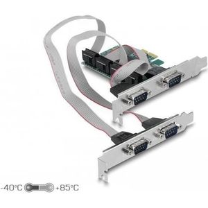 Delock - PCI Express Kaart - 4x RS-232 Poorten - Low Profile Form Factor