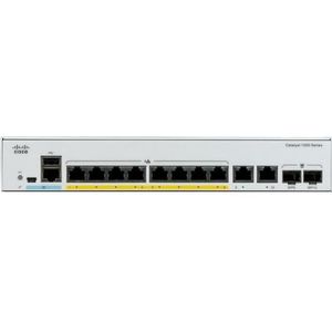 Cisco KATALYSATOR 1000 8 POORT GE 2X1G (8 ports), Netwerkschakelaar, Grijs