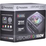 Thermaltake Litepower RGB (550 W), PC-voedingseenheid, Zwart
