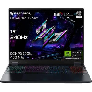Acer Predator Helios Neo 16 AI (PHN16S-71-79LS) Gaming 16,0 WQXGA, OLED, 240Hz, Intel i7U-255HX (13 TOP (16", 1000 GB, 16 GB, DE, Intel Core Ultra 7 255HX), Notebook, Zwart