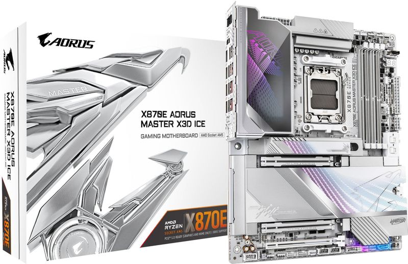 Gigabyte - X870E AORUS MASTER X3D ICE - Moederbord - ATX - AMD X870E