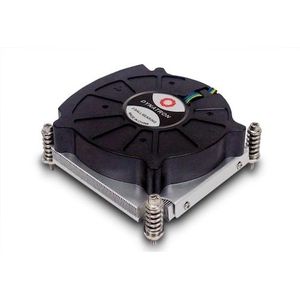 Intertech K-6 1HE actief (27.80 mm), Processorkoeler, Zilver, Zwart