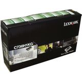 Lexmark C736, X736, X738 12K zwarte retourpr. tonercartr.