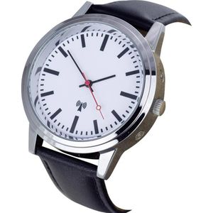 EuroTime, Horloge, Radio Polshorloge 62528 (Ø x H), Wit, (Analoog horloge, 40 mm)