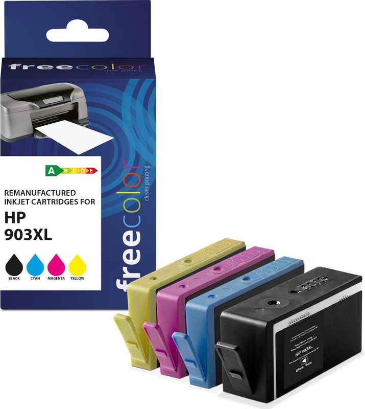Freecolor - Inkt 903 XL Multipack - Kleur - Hoge Capaciteit - Geschikt voor HP