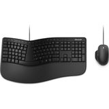 Microsoft Ergonomisch bureaublad (NL, Bedraad), Toetsenbord, Zwart