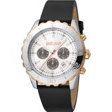 Just Cavalli, Horloge, Moderne Crono Robusto - JC1G214L0025, Zilver, (Chronograaf, 44 mm)